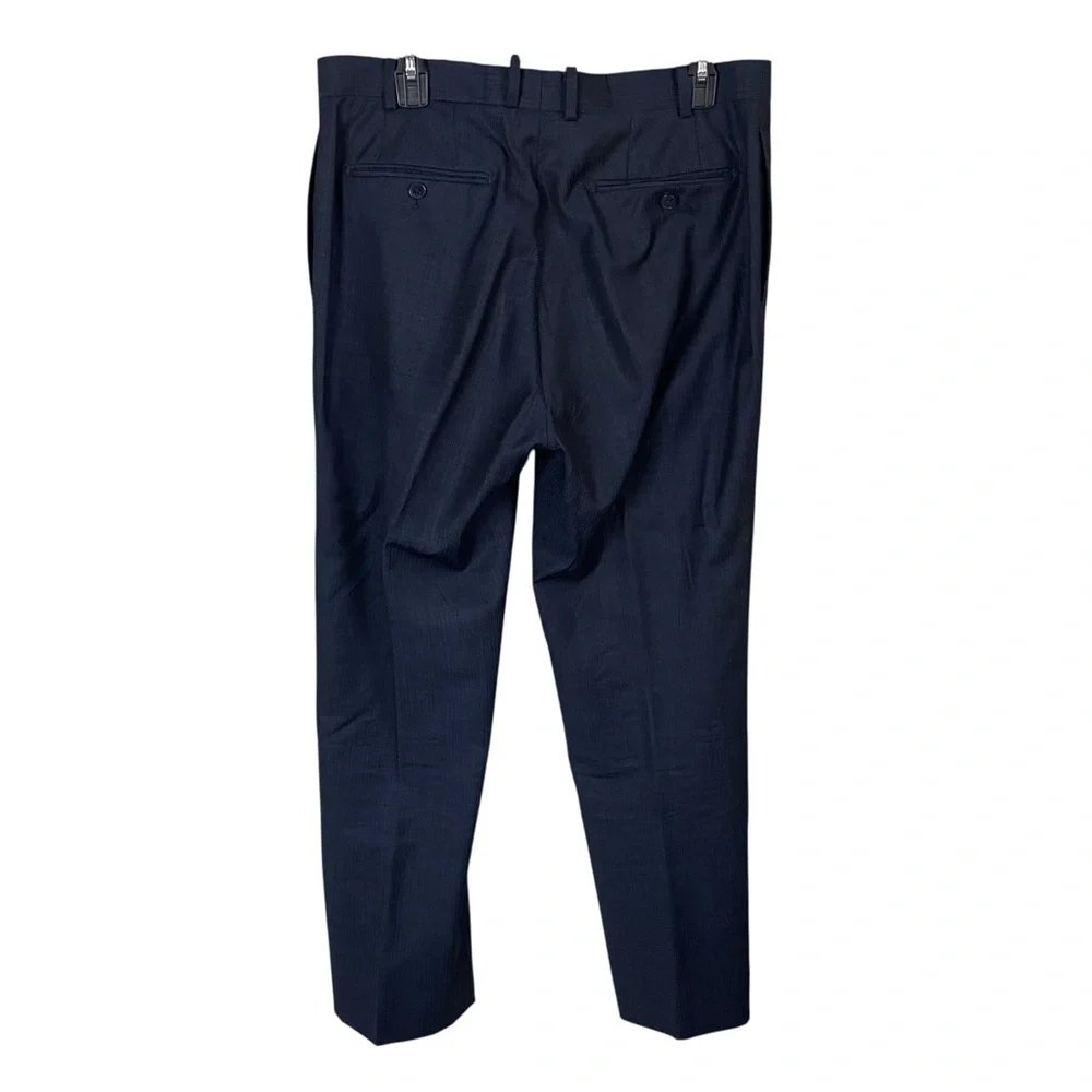 Calvin Klein 2pc Suit Mens 42L Blue Flat Front Pants 34x30 Extra Slim Fit